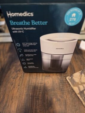 HoMedics Breathe Better White Ultrasonic Humidifier